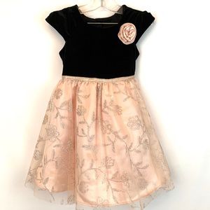 Jona Michelle Blush Pink and Black Party Dress